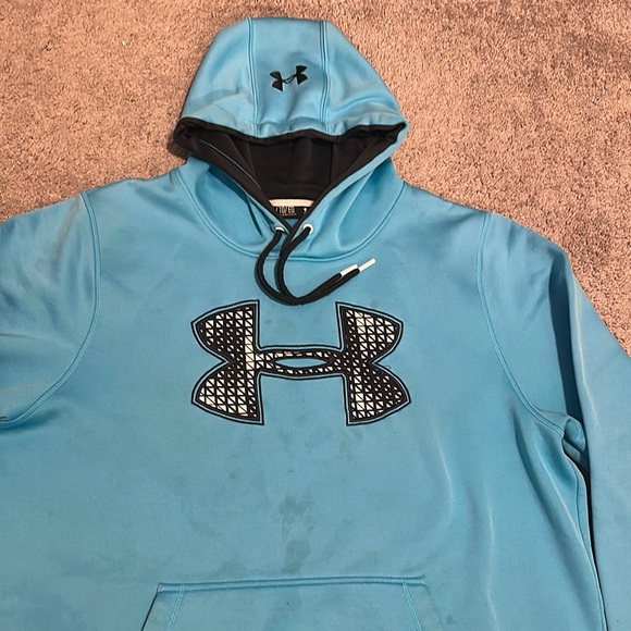 Under Armour Mens Long Sleeve Pullover Hoodie Blue Size XL - Picture 2 of 6